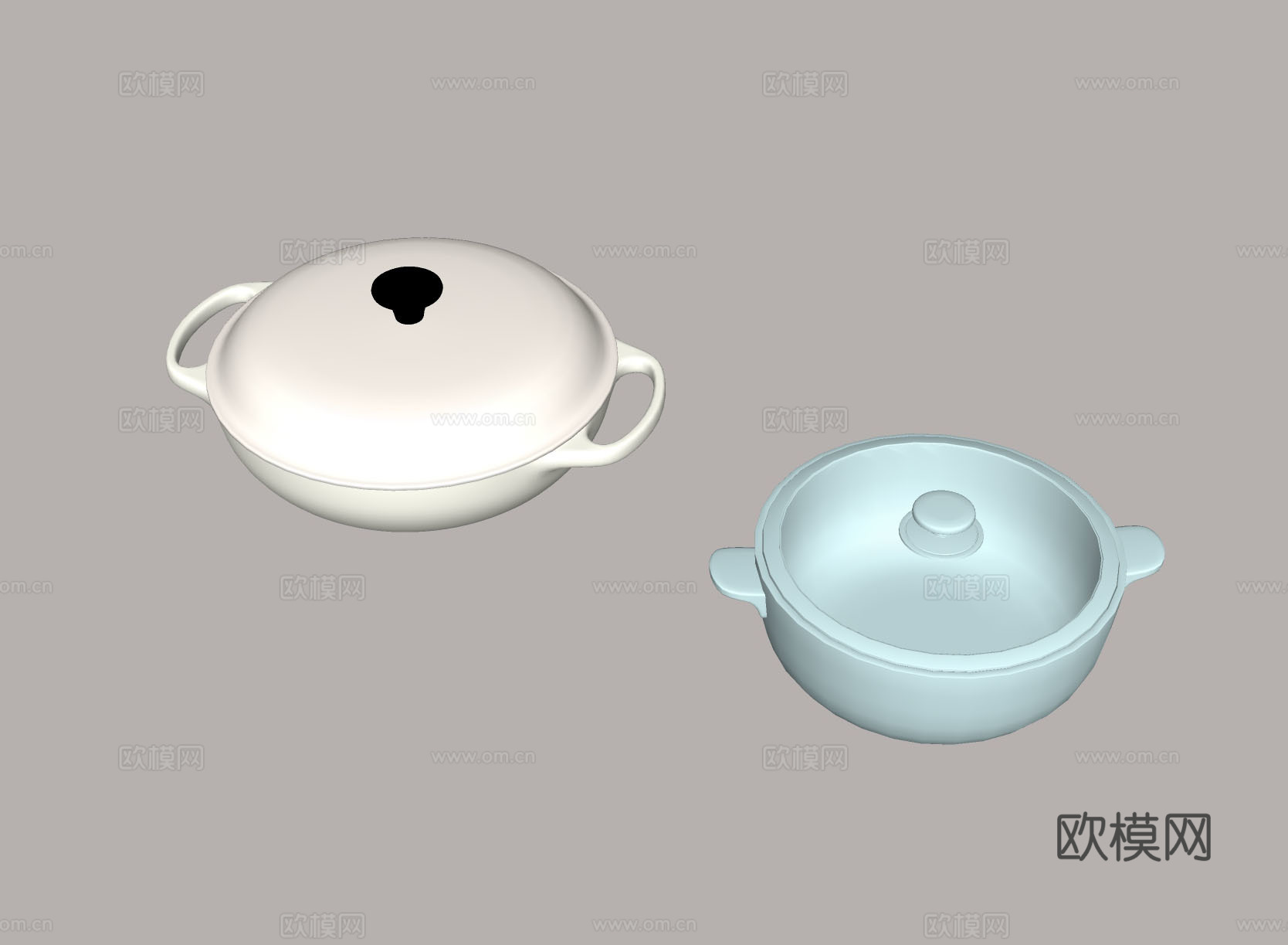 珐琅铸铁锅 家用汤锅 高颜值厨具 厨房好物 焖炖锅 陶瓷砂锅su模型