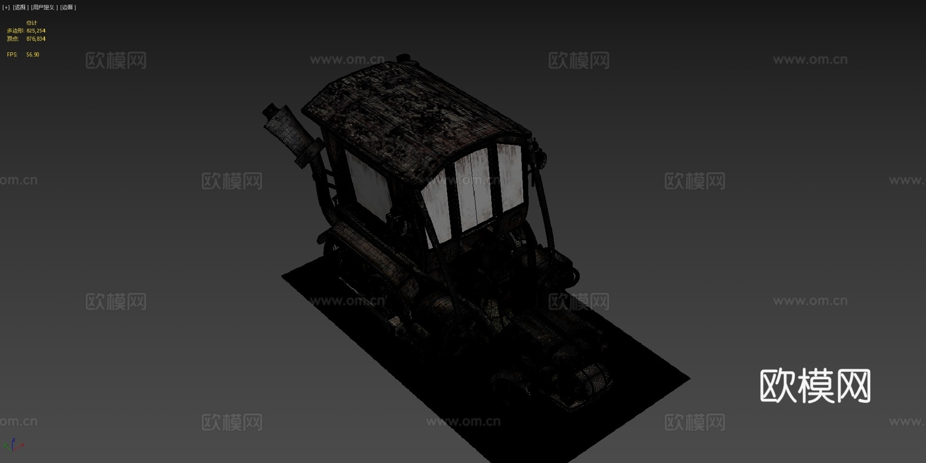 Stesla  大象蒸汽机3d模型下载（渲染图4）