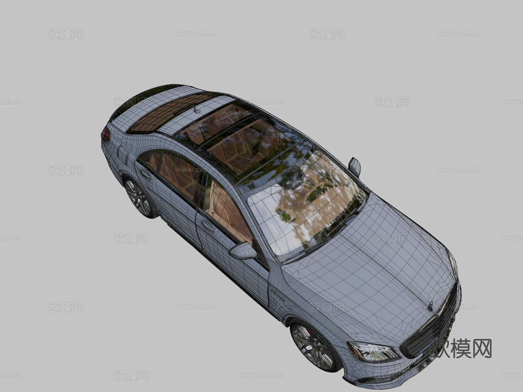 梅赛德斯奔驰S65 W2223d模型下载（渲染图2）