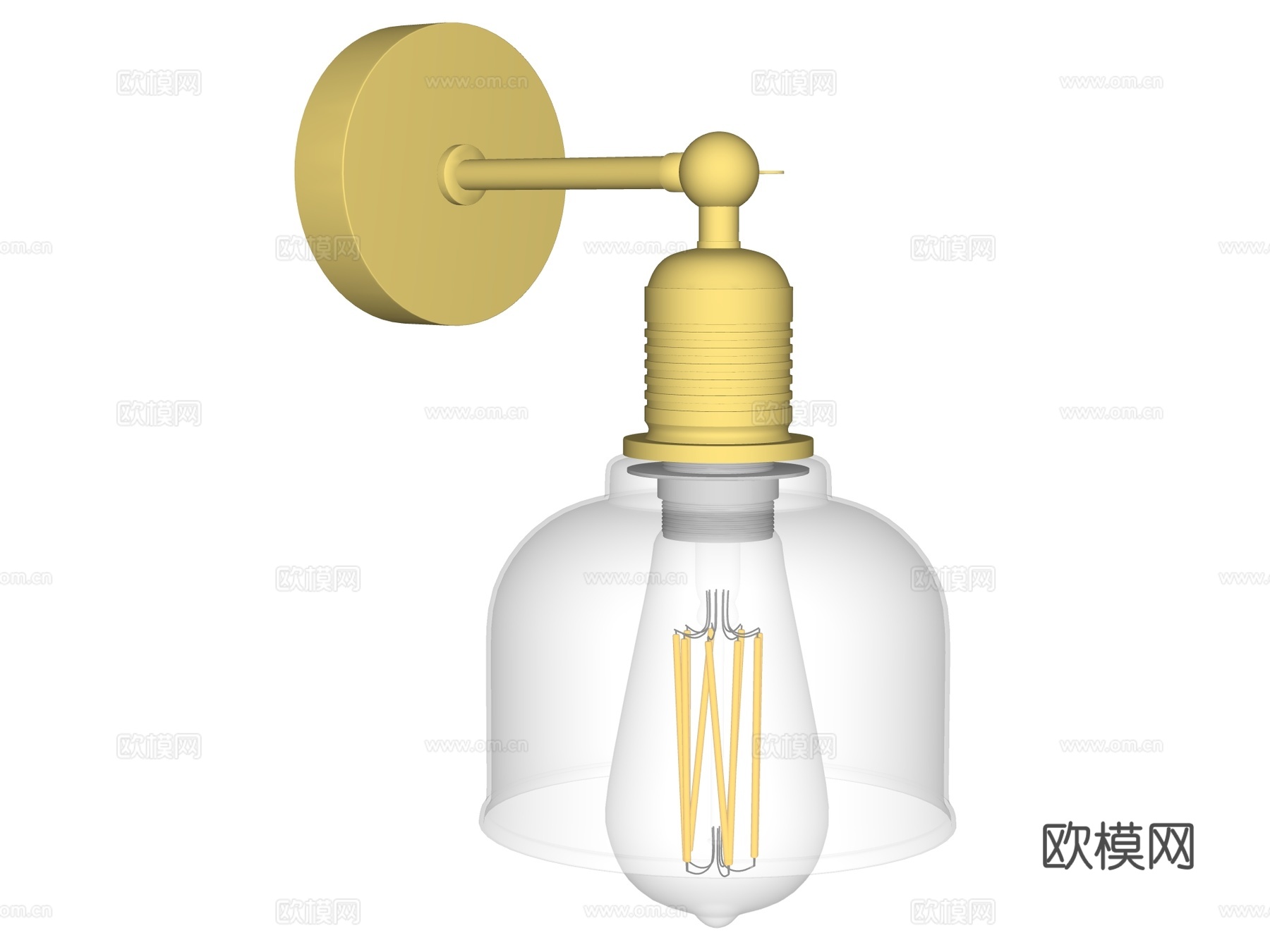壁灯 装饰壁灯 金属壁灯 玻璃壁灯su模型