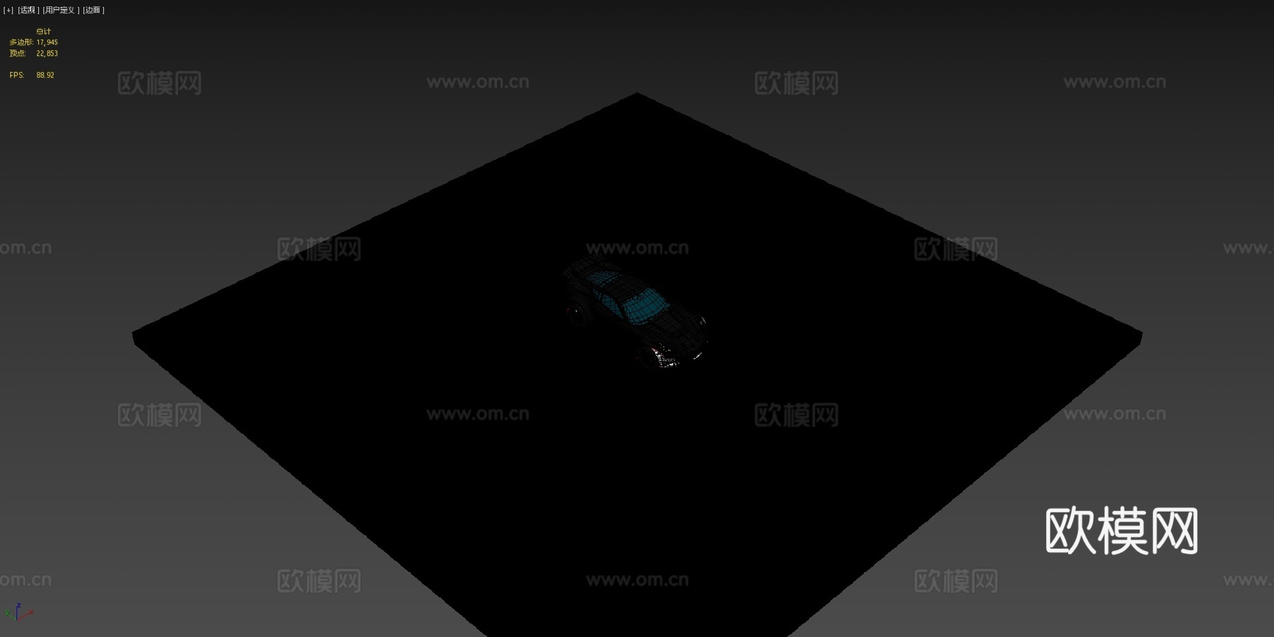 C7科尔维特拉力赛车3d模型下载（渲染图4）