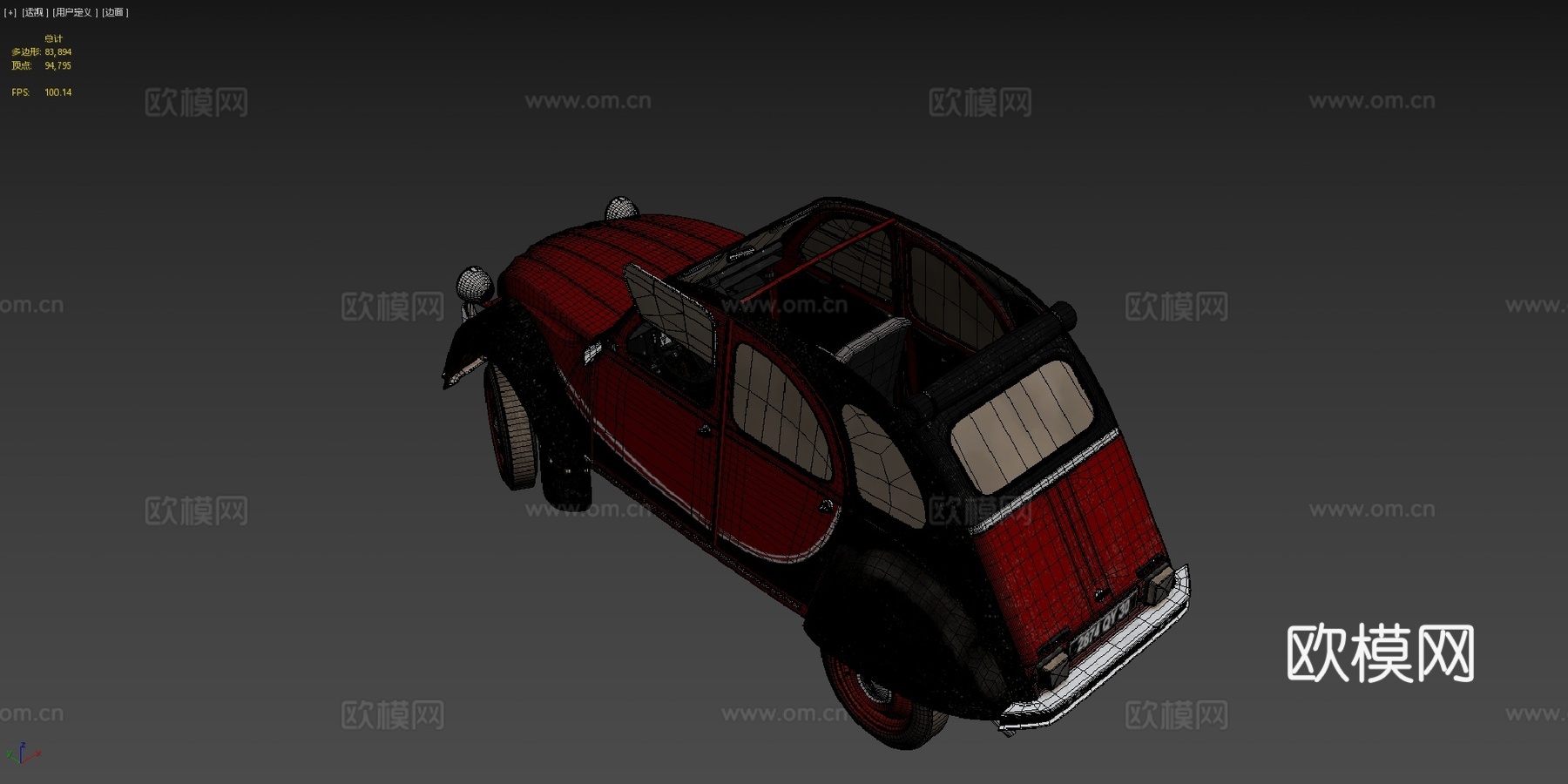 2CV查尔斯顿 19863d模型下载（渲染图4）