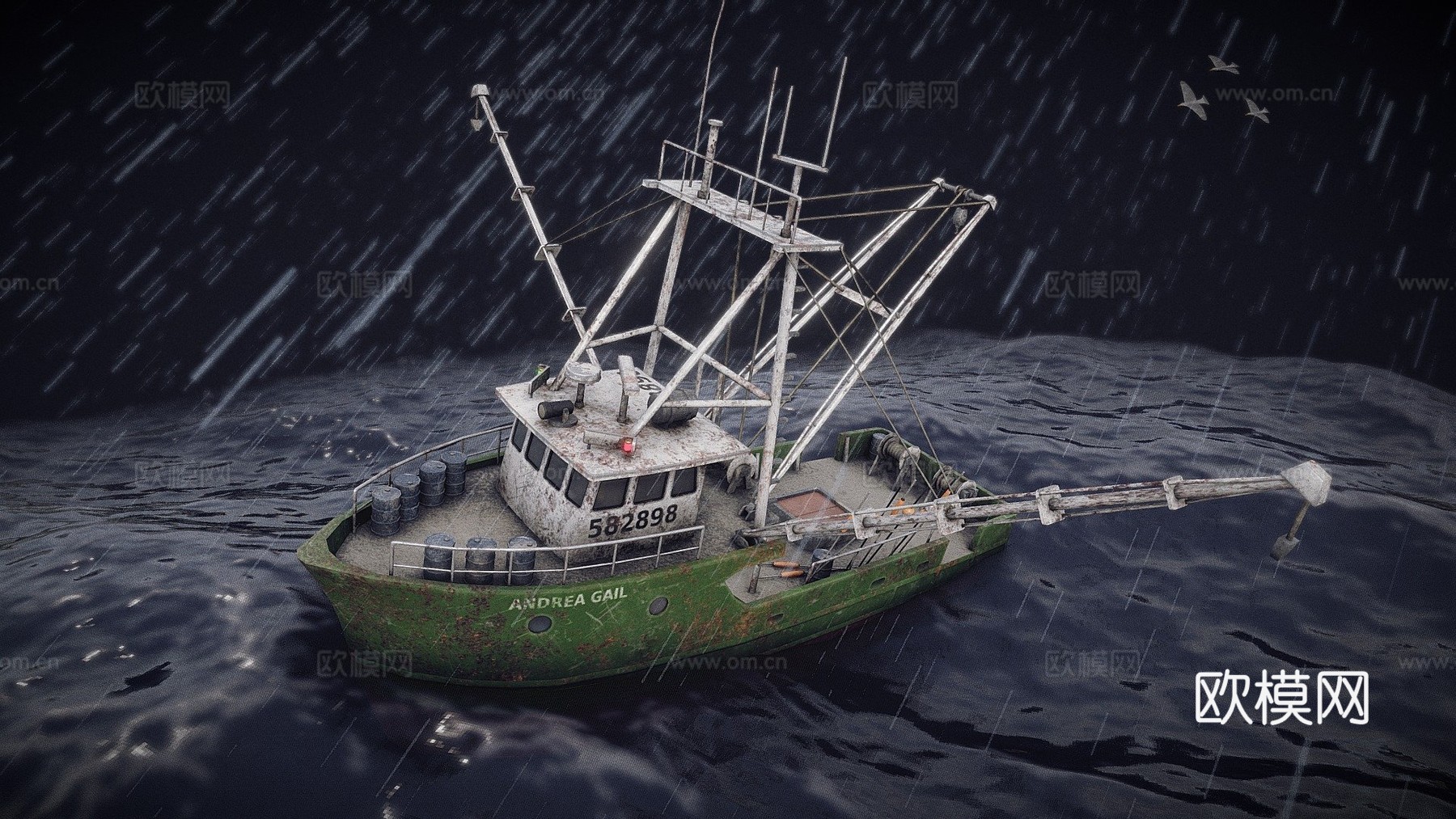 安德烈亚盖尔  渔民挑战3d模型下载（渲染图1）