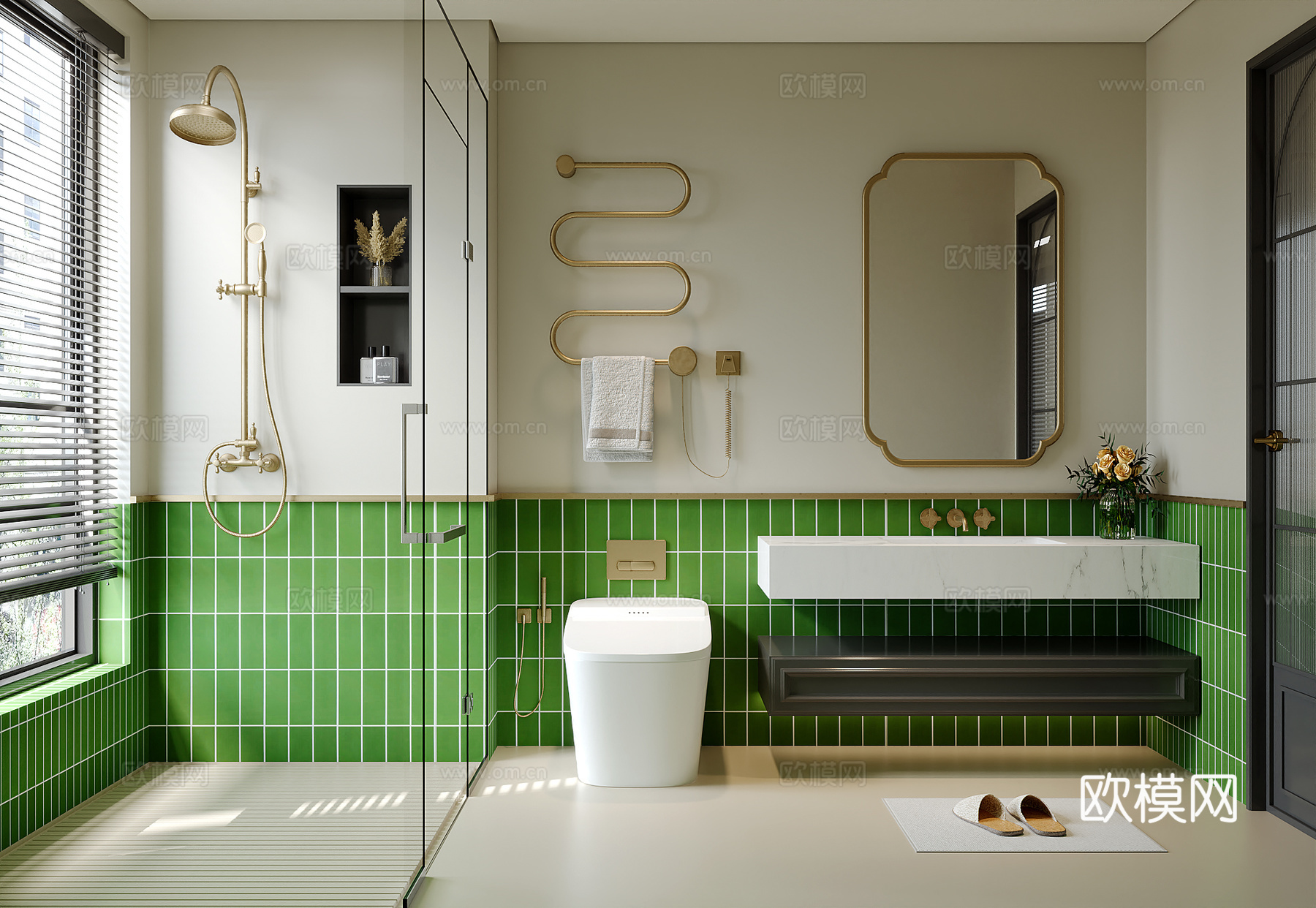 轻奢卫生间su模型