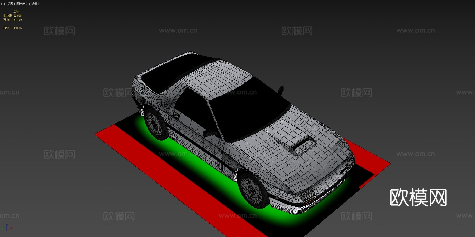 马自达RX7 FC3d模型下载（渲染图4）
