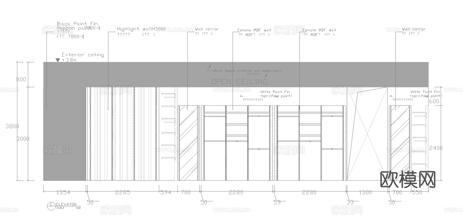 男装女装服装店专卖店 最新全套施工图设计cad施工图