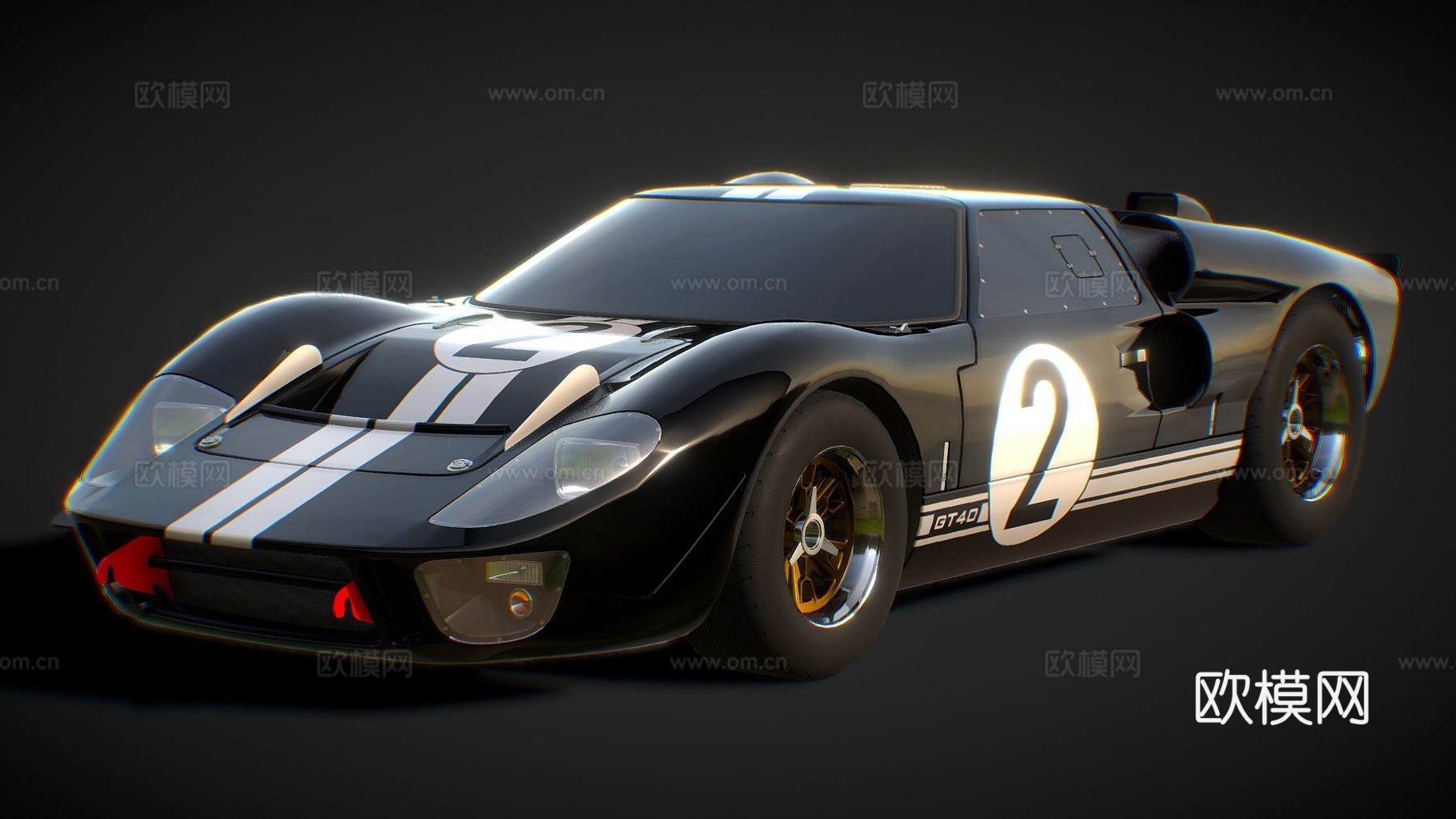 福特GT40 Mk II3d模型下载（渲染图1）