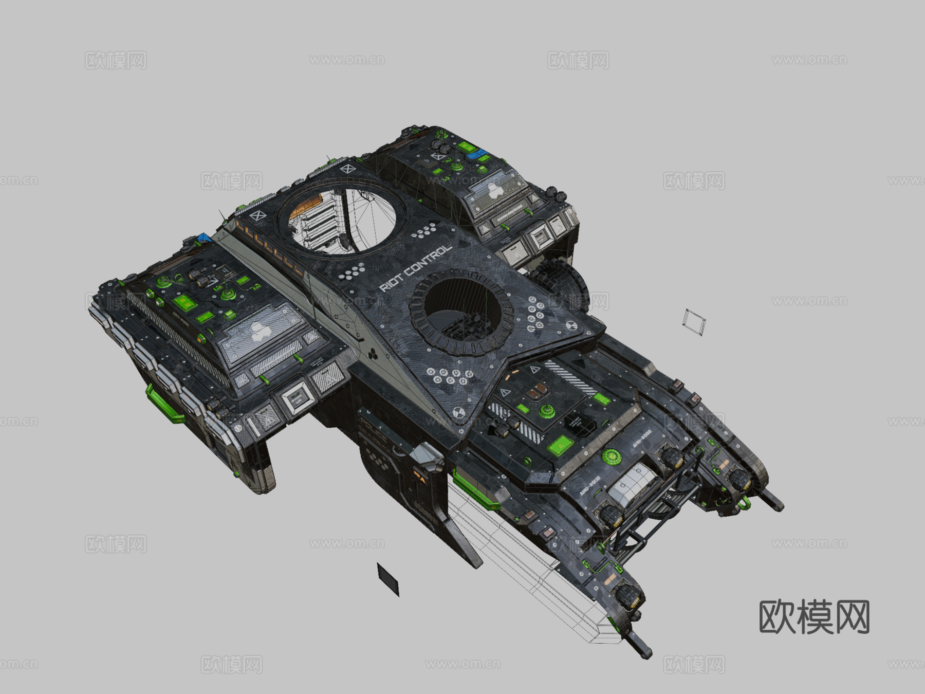 防暴重型单位3d模型下载（渲染图2）