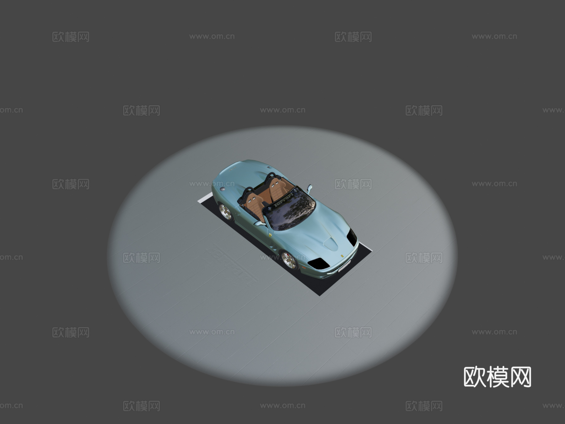 法拉利550 Barchetta 2000 Azzurro3d模型下载（渲染图1）