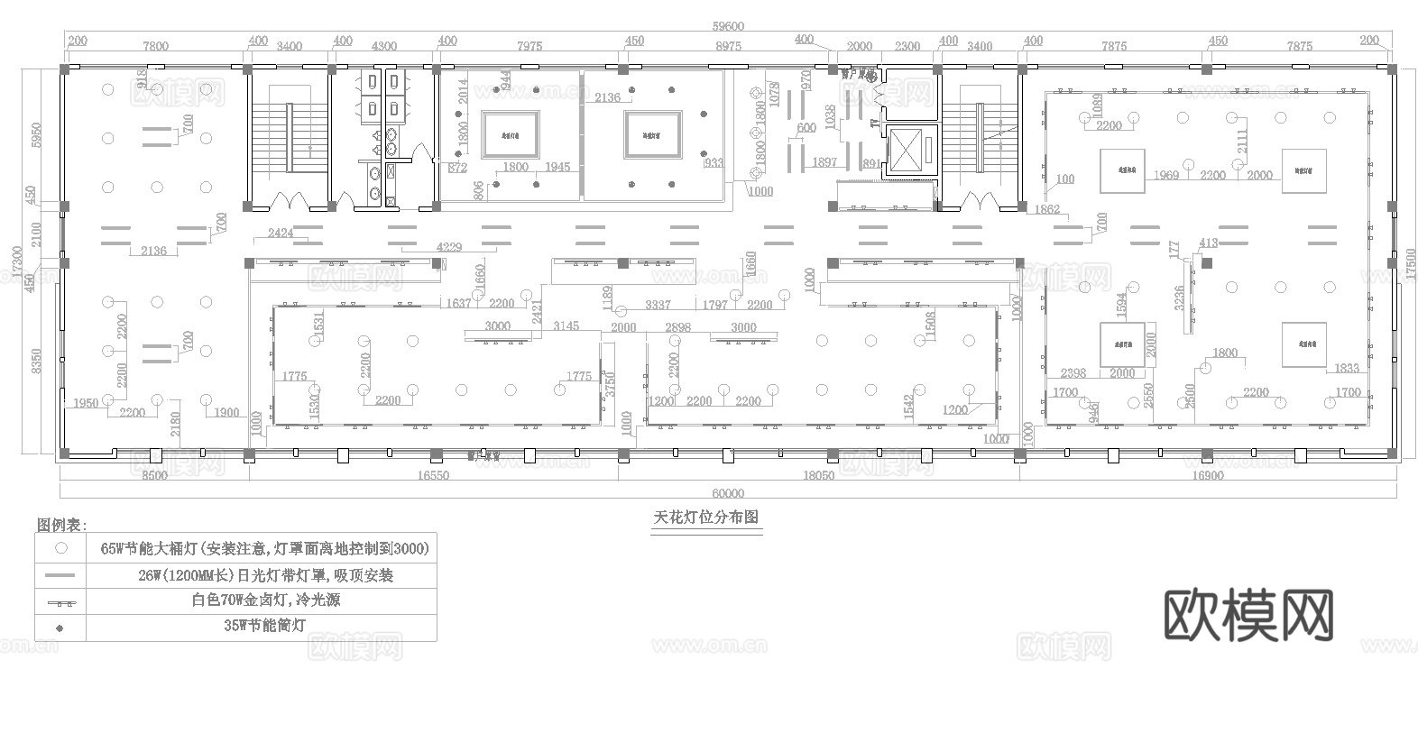 1000平男装女装服装店专卖店 最新全套施工图设计cad施工图