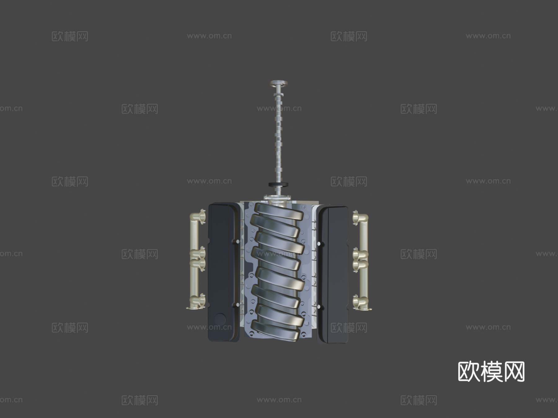 拆解V8引擎缸体3d模型3d模型下载（渲染图5）