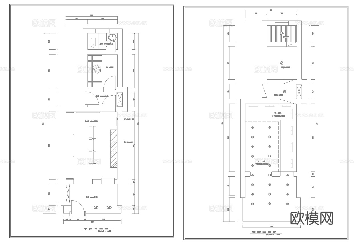 男装女装服装店专卖店 最新全套施工图设计cad施工图