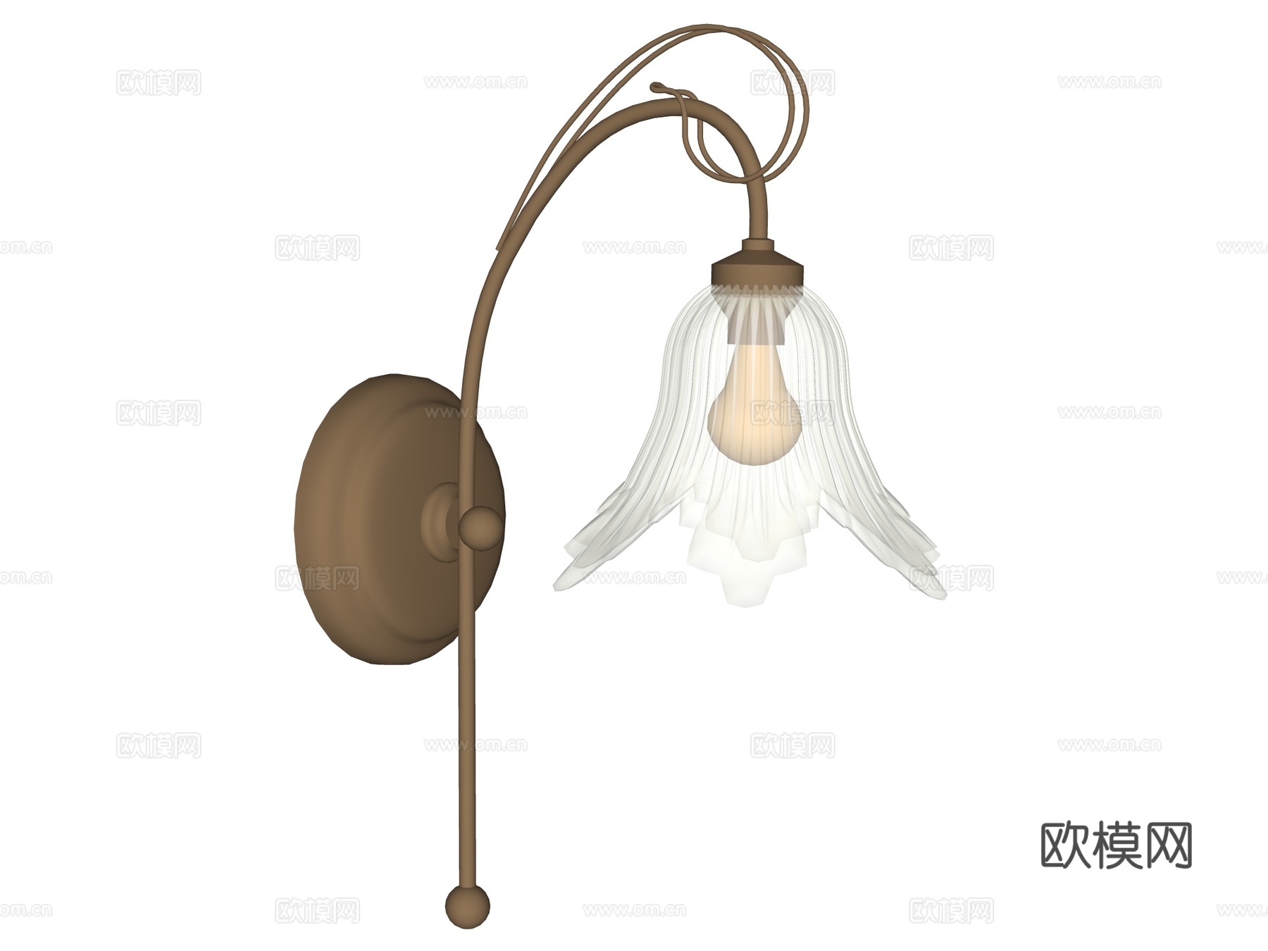 壁灯 装饰壁灯 金属壁灯 玻璃壁灯su模型
