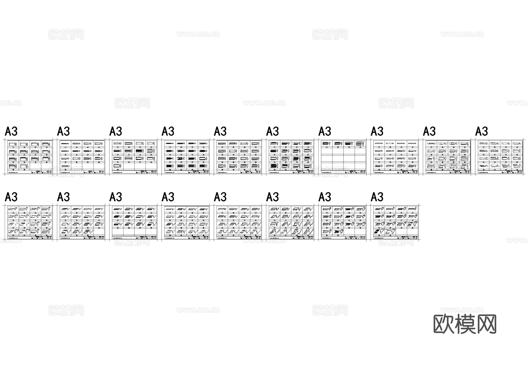 金螳螂欧式线条节点CAD施工图集cad施工图