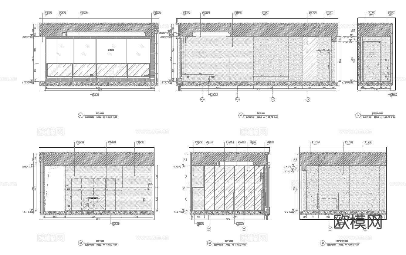 酒店大套房 最新全套施工图设计cad施工图