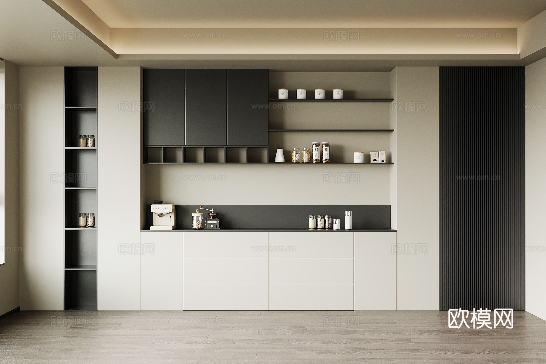 现代餐边柜su模型