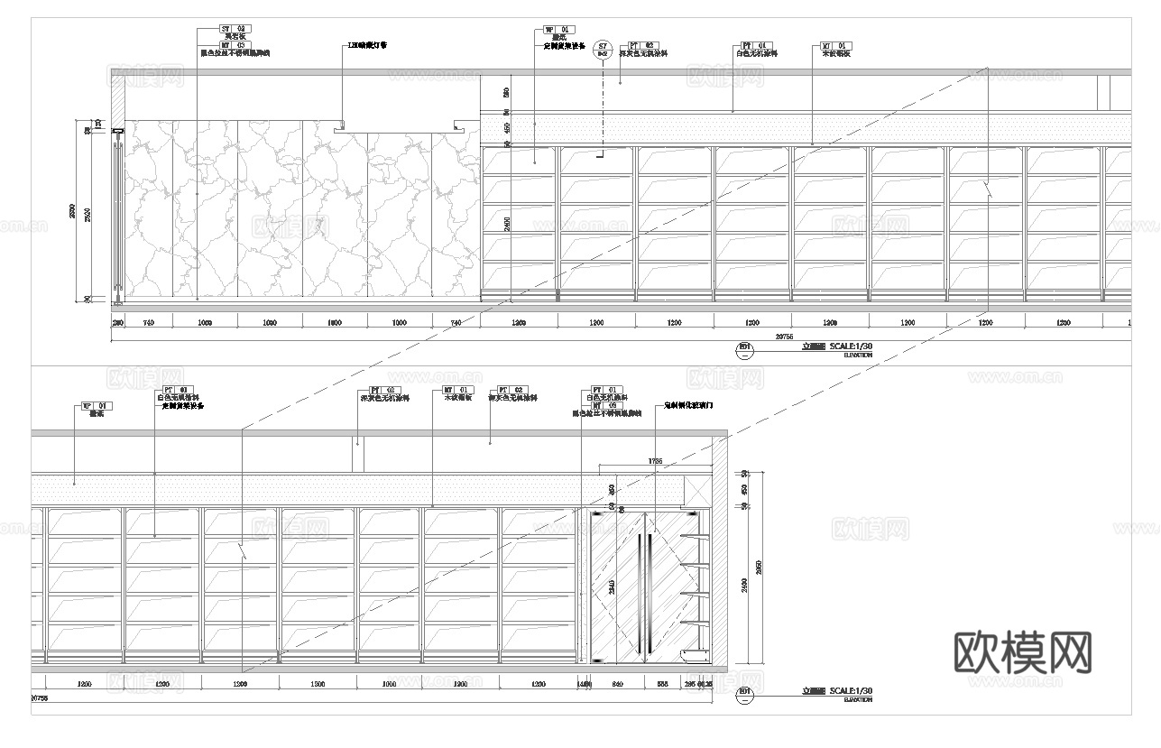 大型超市 最新全套施工图设计cad施工图