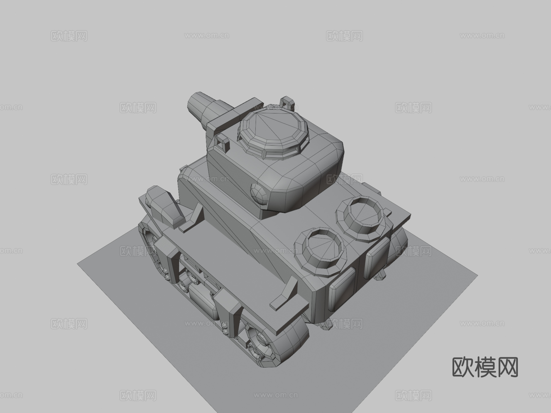 合金弹头  叛军坦克3d模型下载（渲染图3）