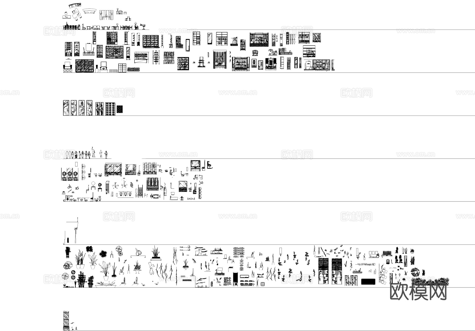 酒店工装CAD图库cad施工图