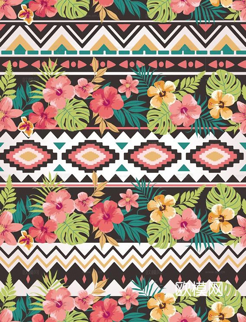 复古民族风花纹图案纹理26