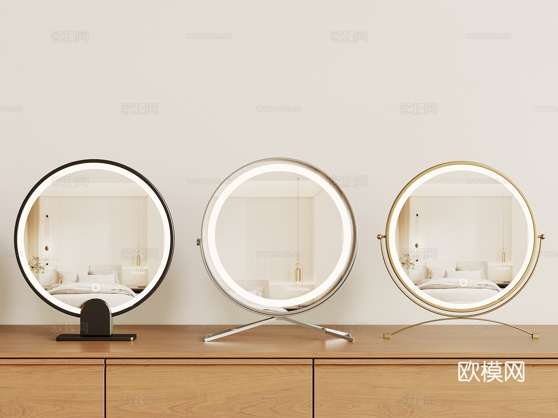 现代镜子su模型