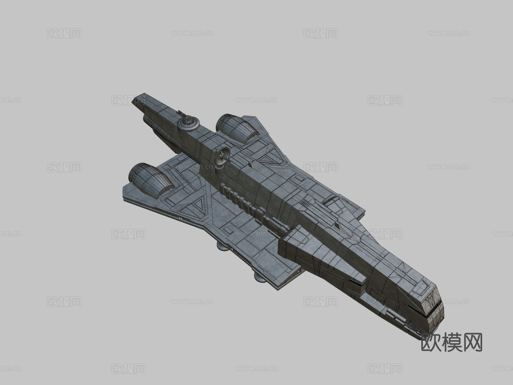 星球大战  戈赞蒂级巡洋舰3d模型下载（渲染图2）