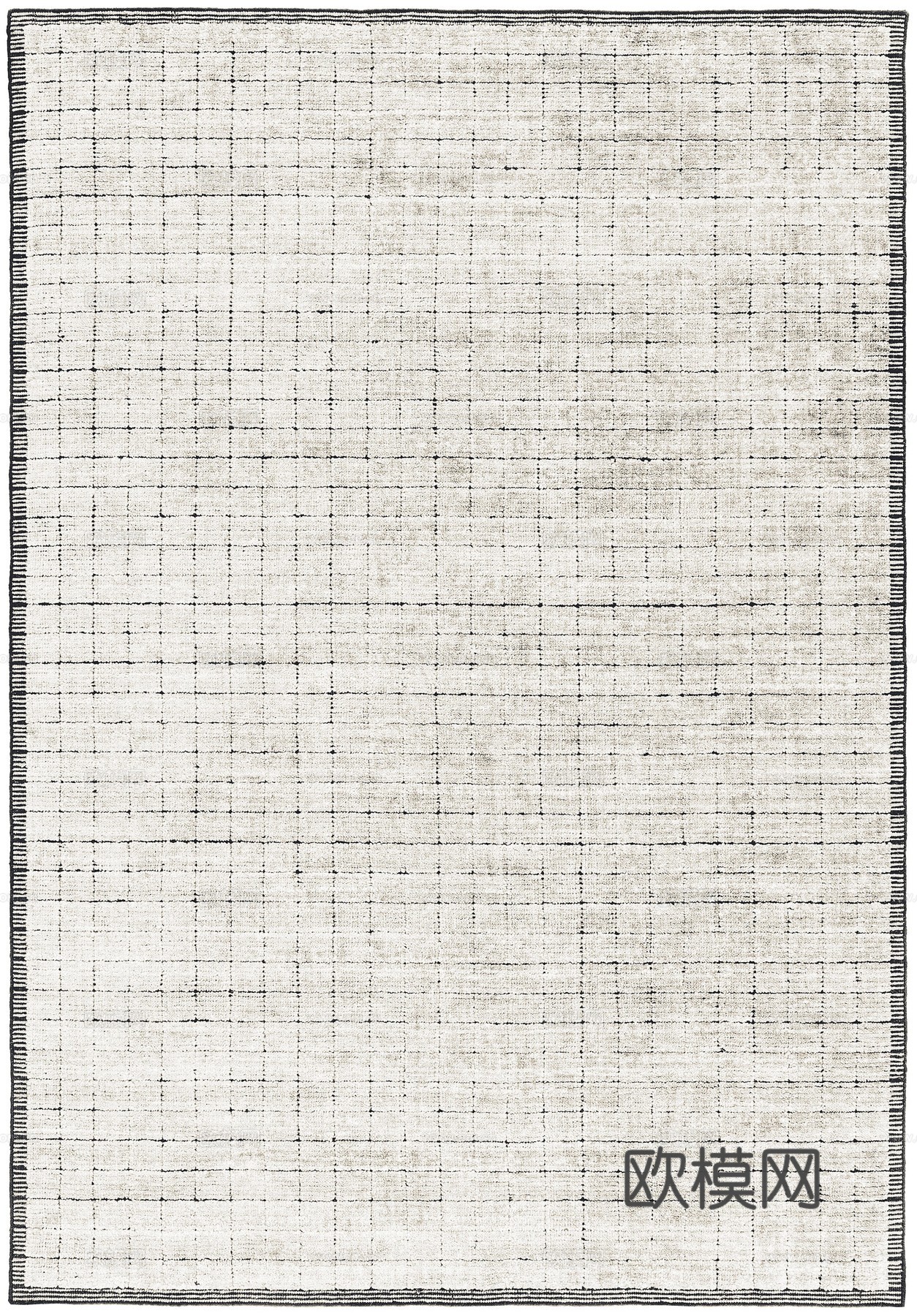 中古奶油地毯 块毯贴图