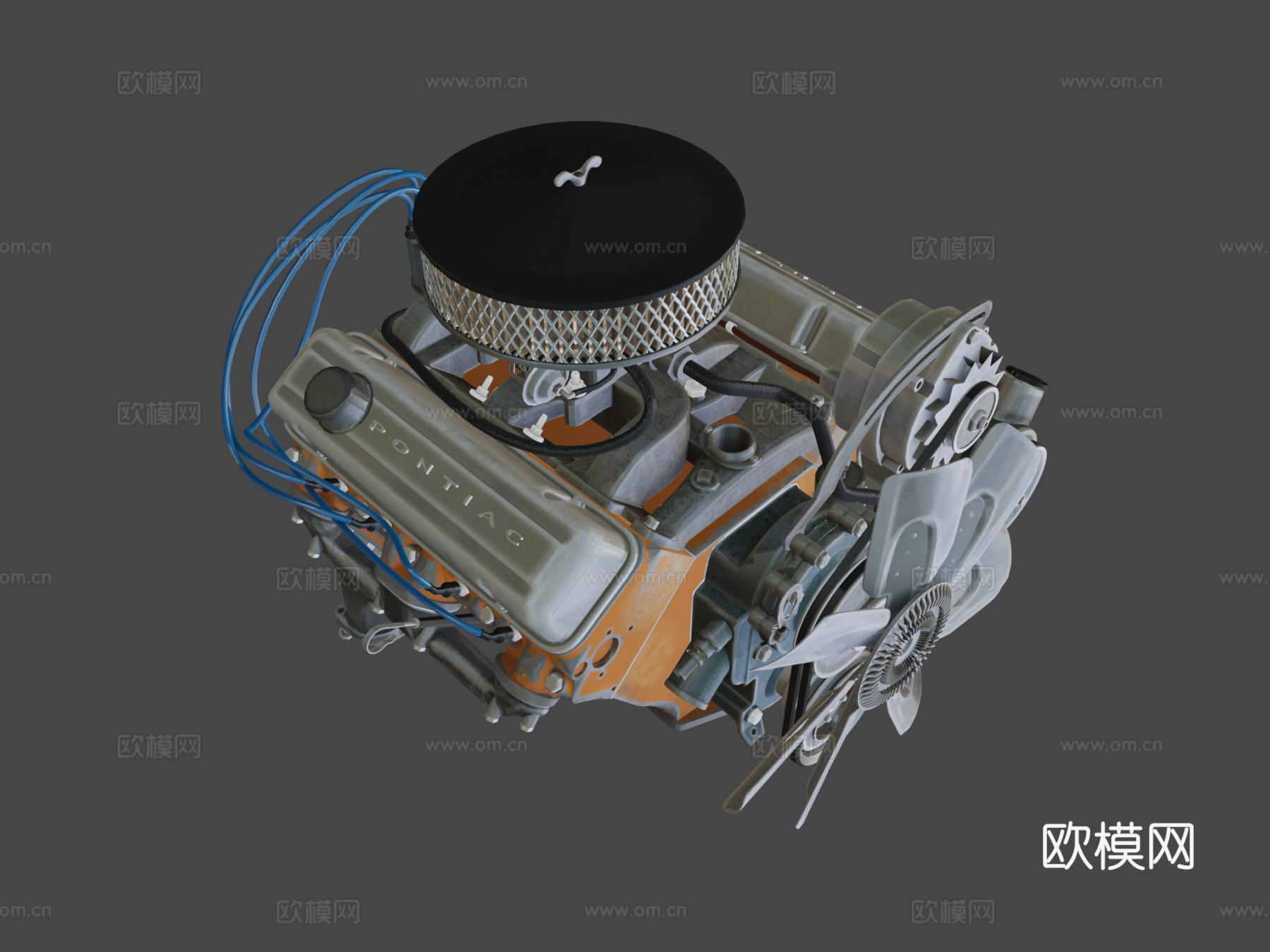 汽车发动机 庞蒂亚克 Unity shehab house3d模型下载（渲染图8）