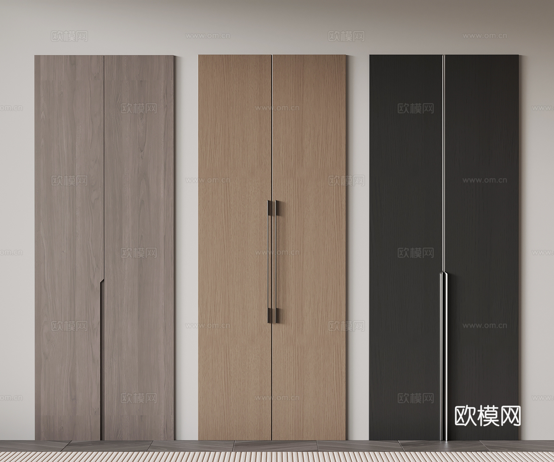 现代意式柜门su模型