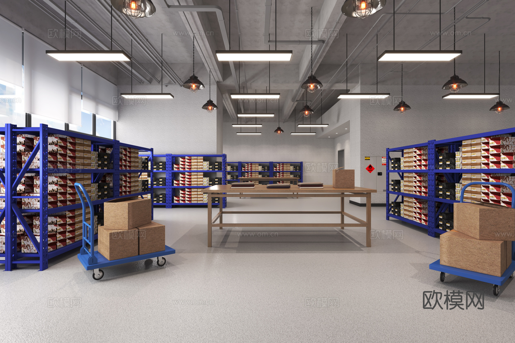 仓库3d模型下载