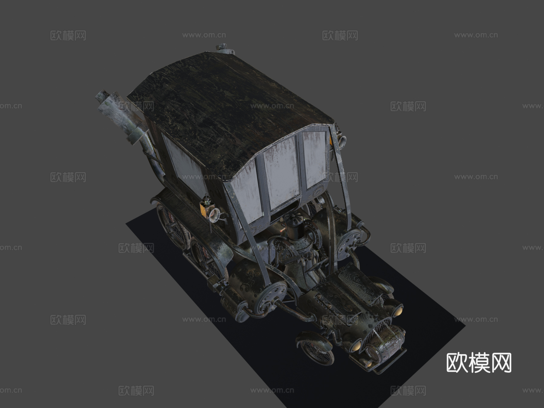 Stesla  大象蒸汽机3d模型下载（渲染图7）