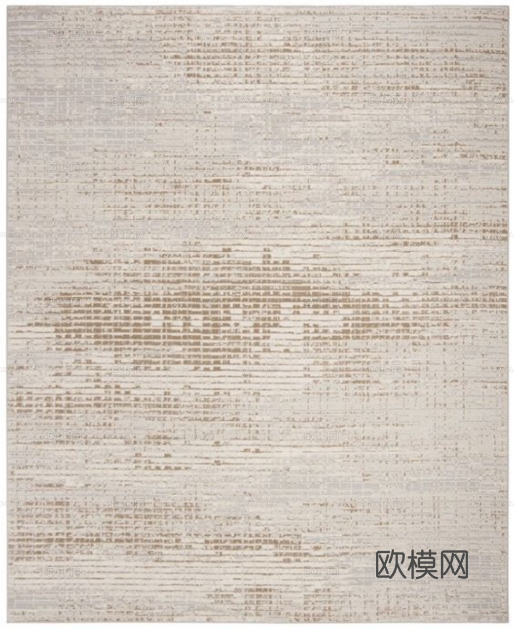 新中式现代地毯 几何地毯 浅棕色贴图