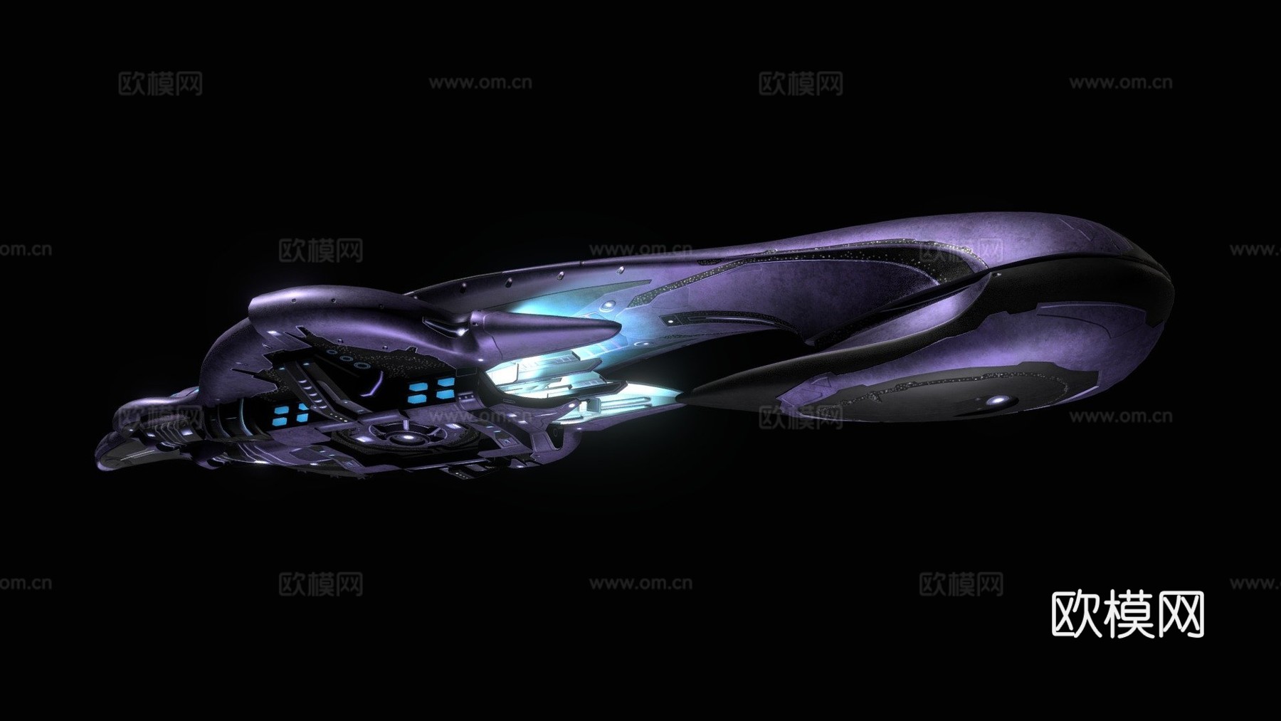 星盟CAS级突击航母3d模型下载（渲染图1）