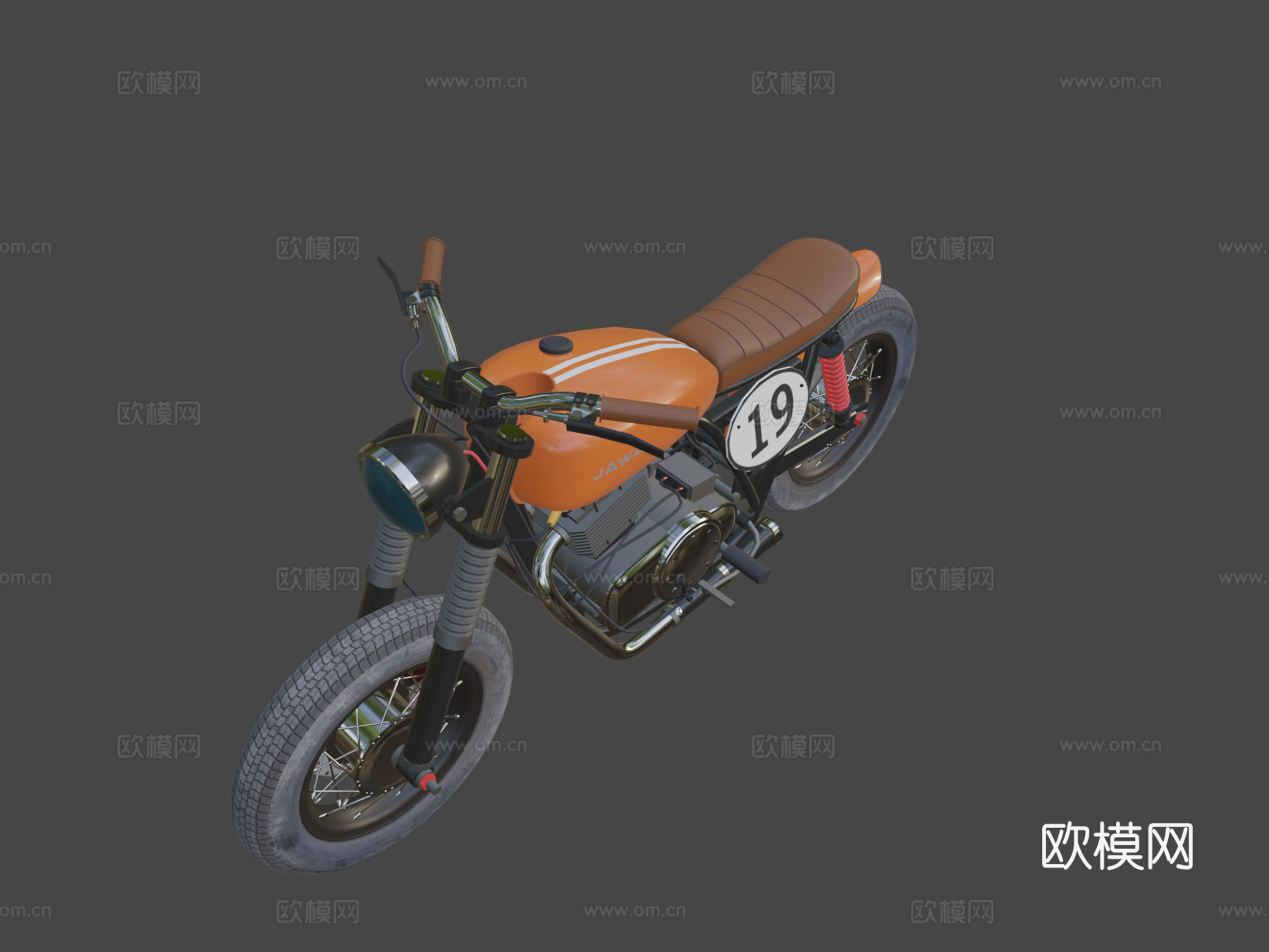 摩托车  定制自行车 JAWA3d模型