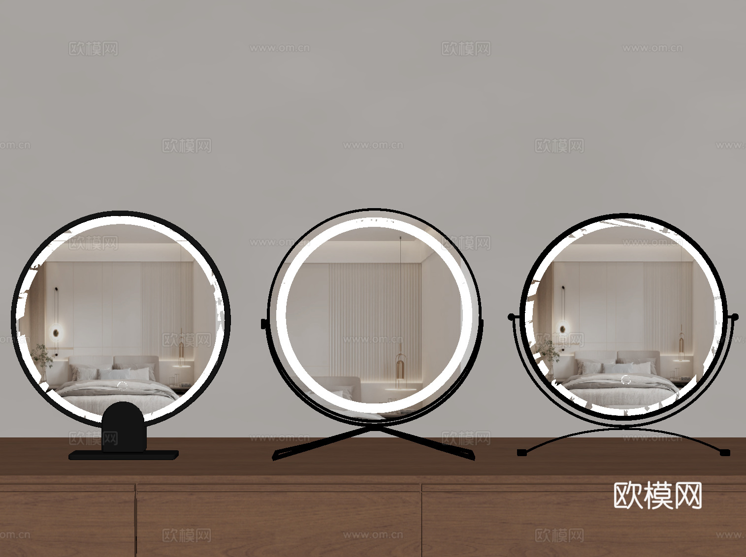 现代镜子su模型