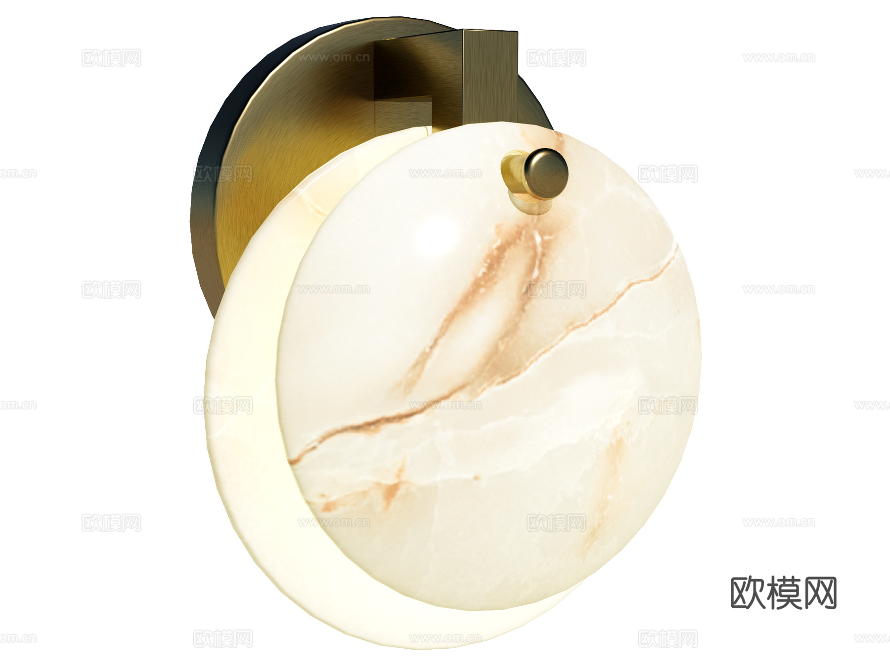 壁灯 装饰壁灯 金属壁灯 大理石壁灯su模型