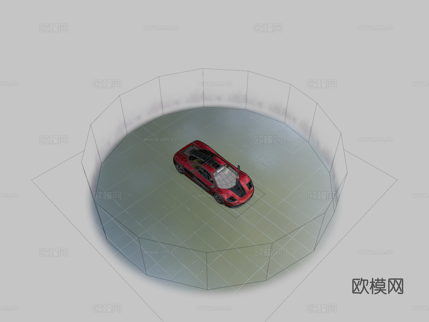 迈凯伦F1一九九三红宝石3d模型下载（渲染图2）
