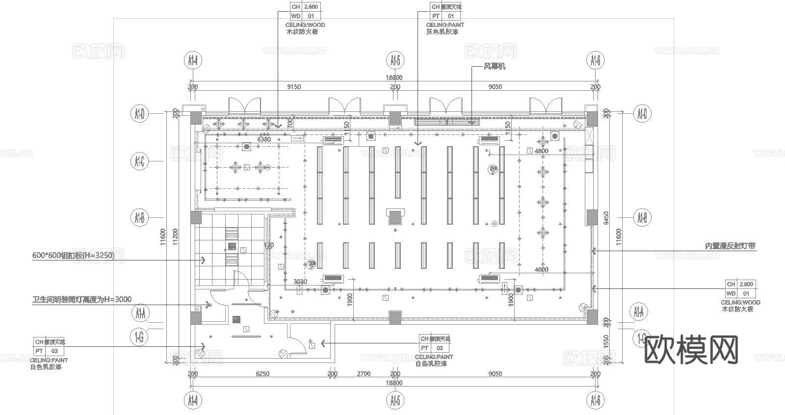 大型超市 最新全套施工图设计cad施工图