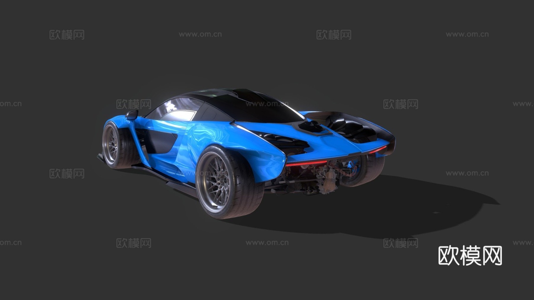 英尺迈凯伦塞纳Crxw宽体套件3d模型下载（渲染图1）