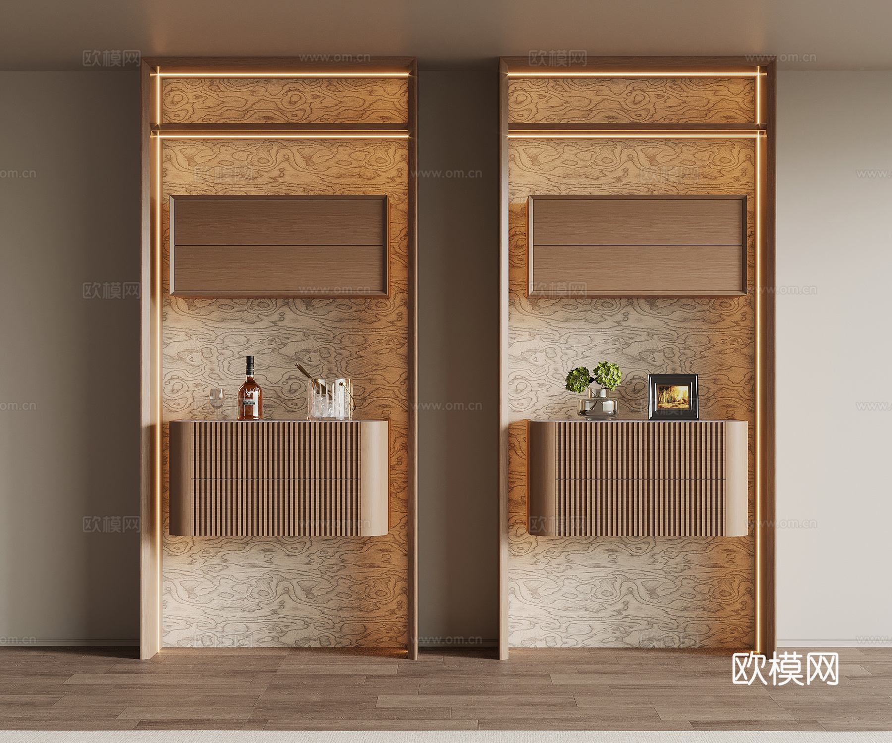 现代意式酒柜su模型