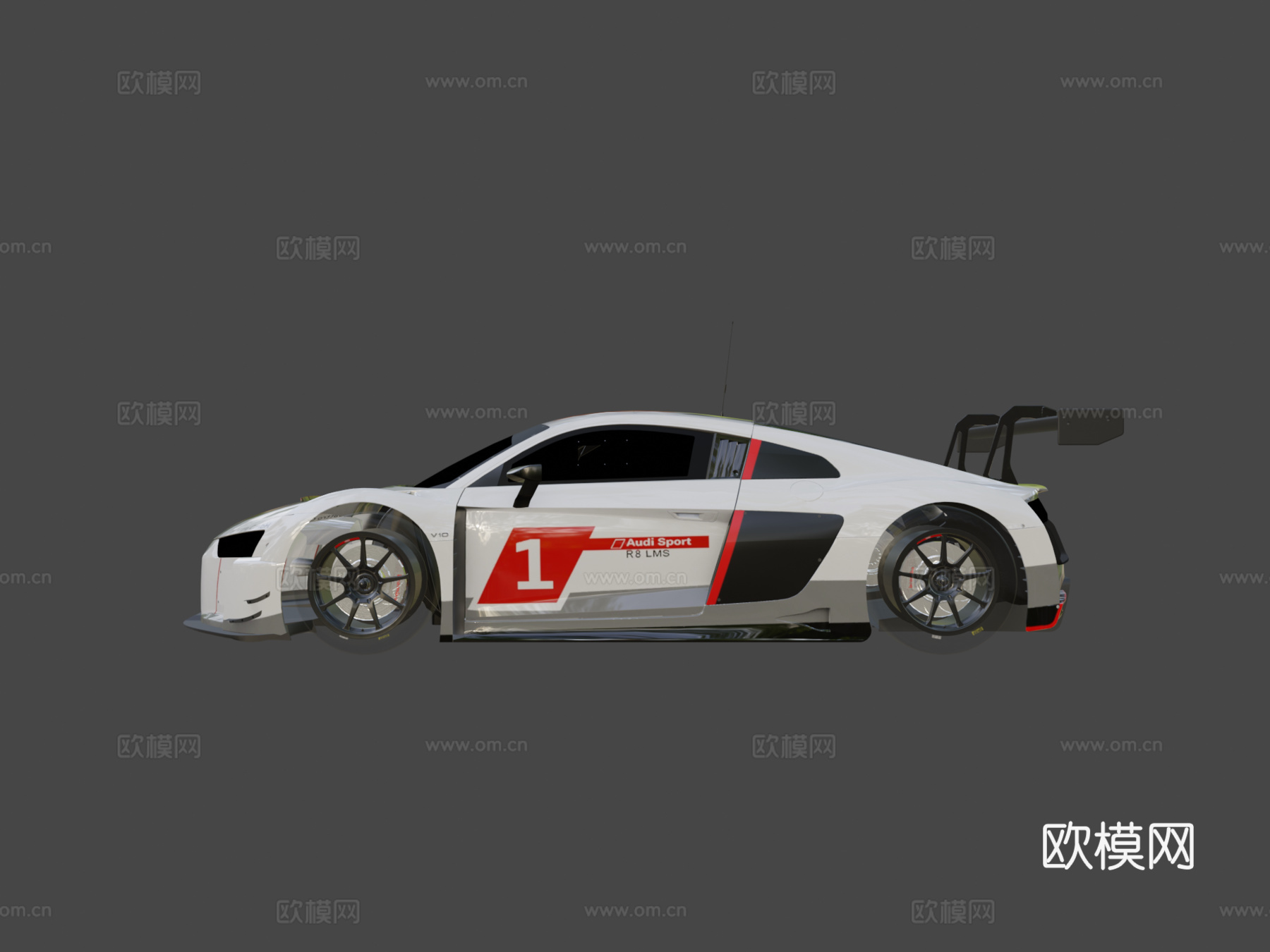 AC  奥迪R8 Lms 20163d模型3d模型下载（渲染图6）