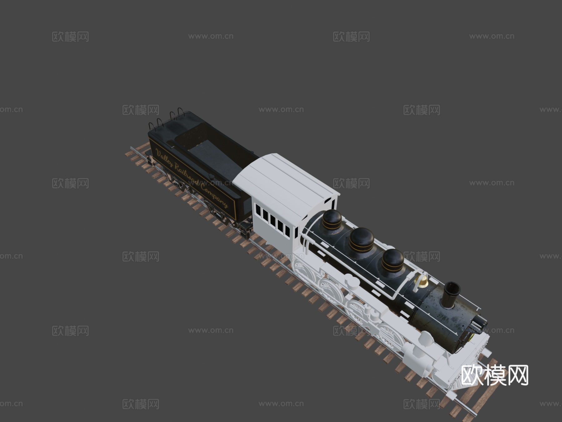 蒸汽火车3d模型下载（渲染图8）