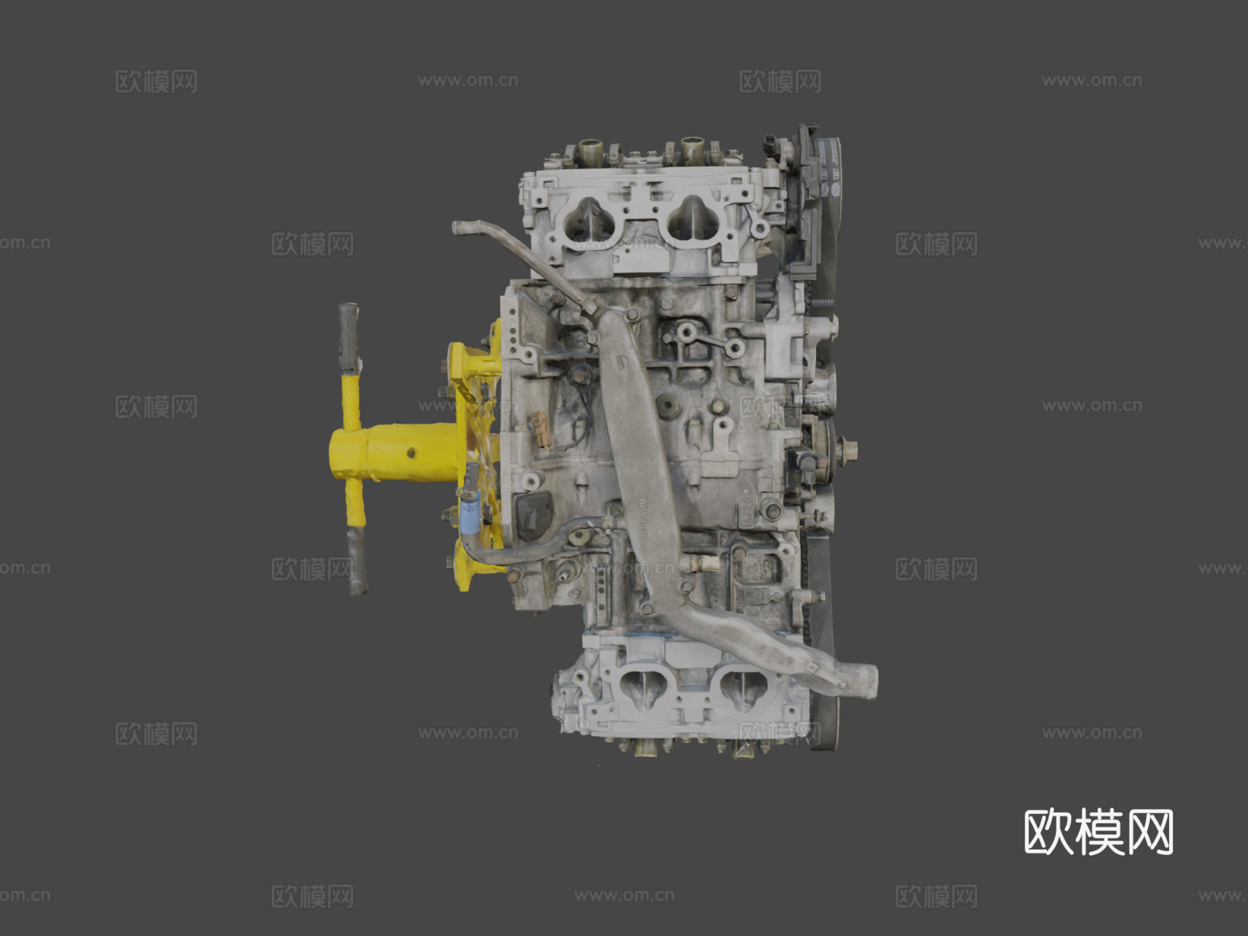 斯巴鲁傲虎发动机长缸体3d模型下载（渲染图8）