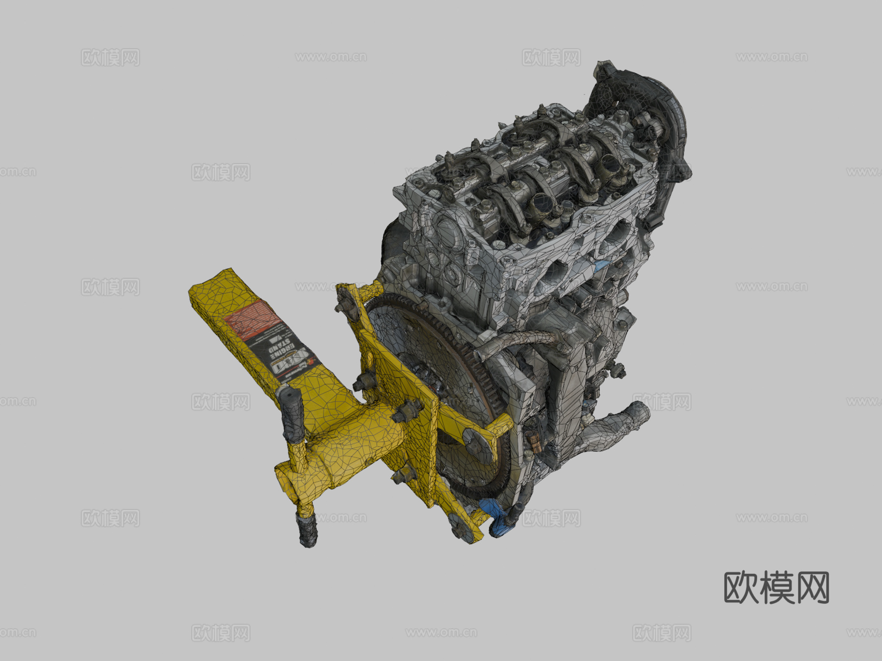 斯巴鲁傲虎发动机长缸体3d模型下载（渲染图2）