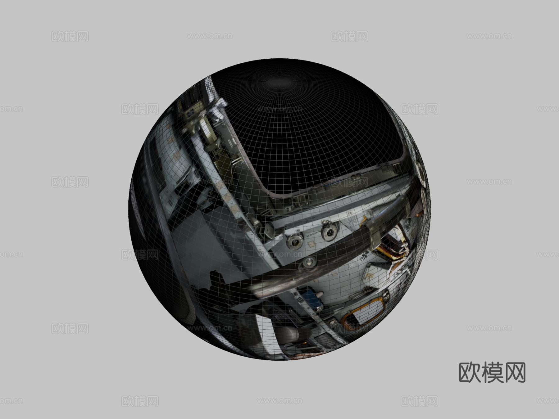 阿波罗指令舱内部球体投影3d模型下载（渲染图2）