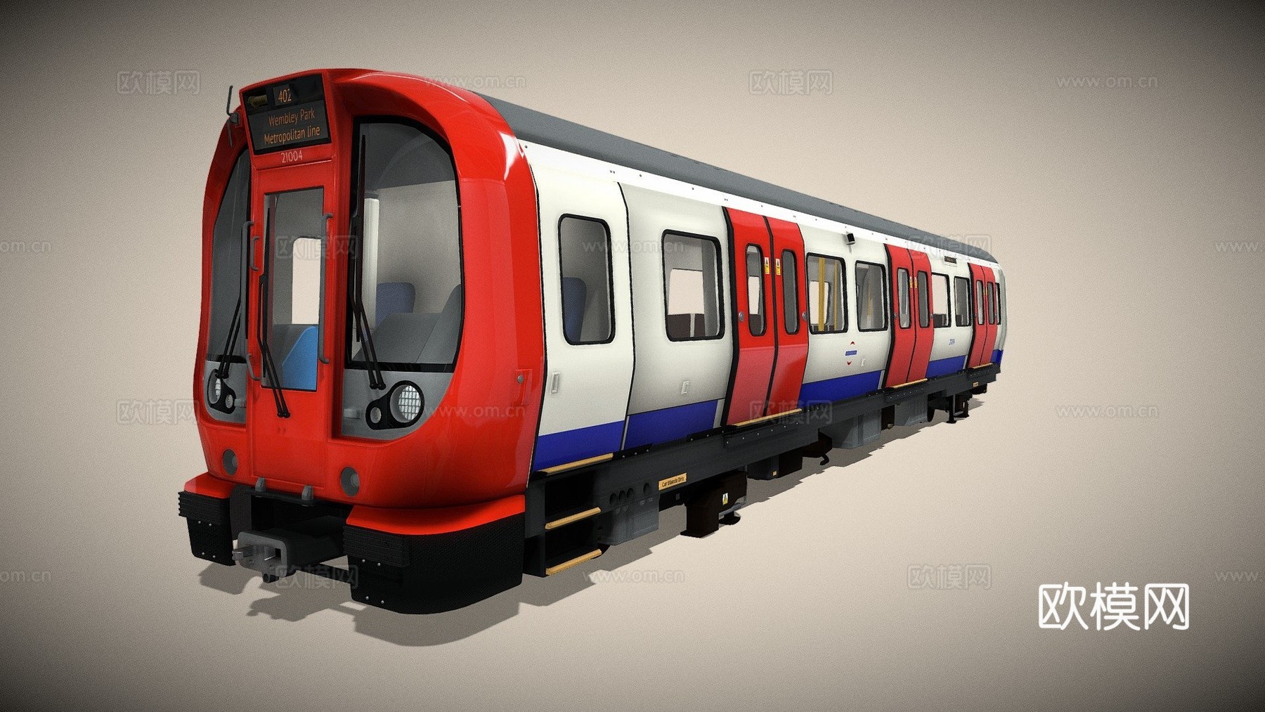 庞巴迪 S 型伦敦地铁3d模型下载（渲染图1）