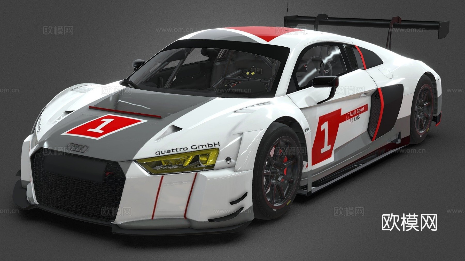 AC  奥迪R8 Lms 20163d模型3d模型下载（渲染图1）