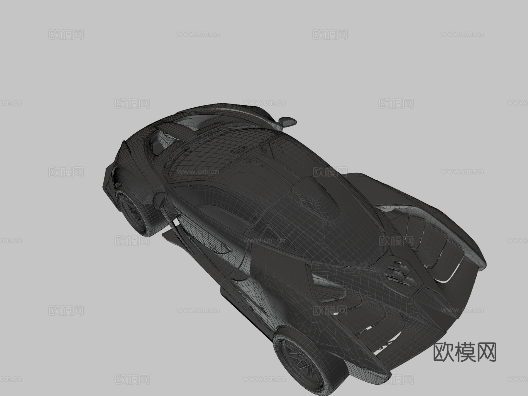 英尺迈凯伦塞纳Crxw宽体套件3d模型下载（渲染图3）