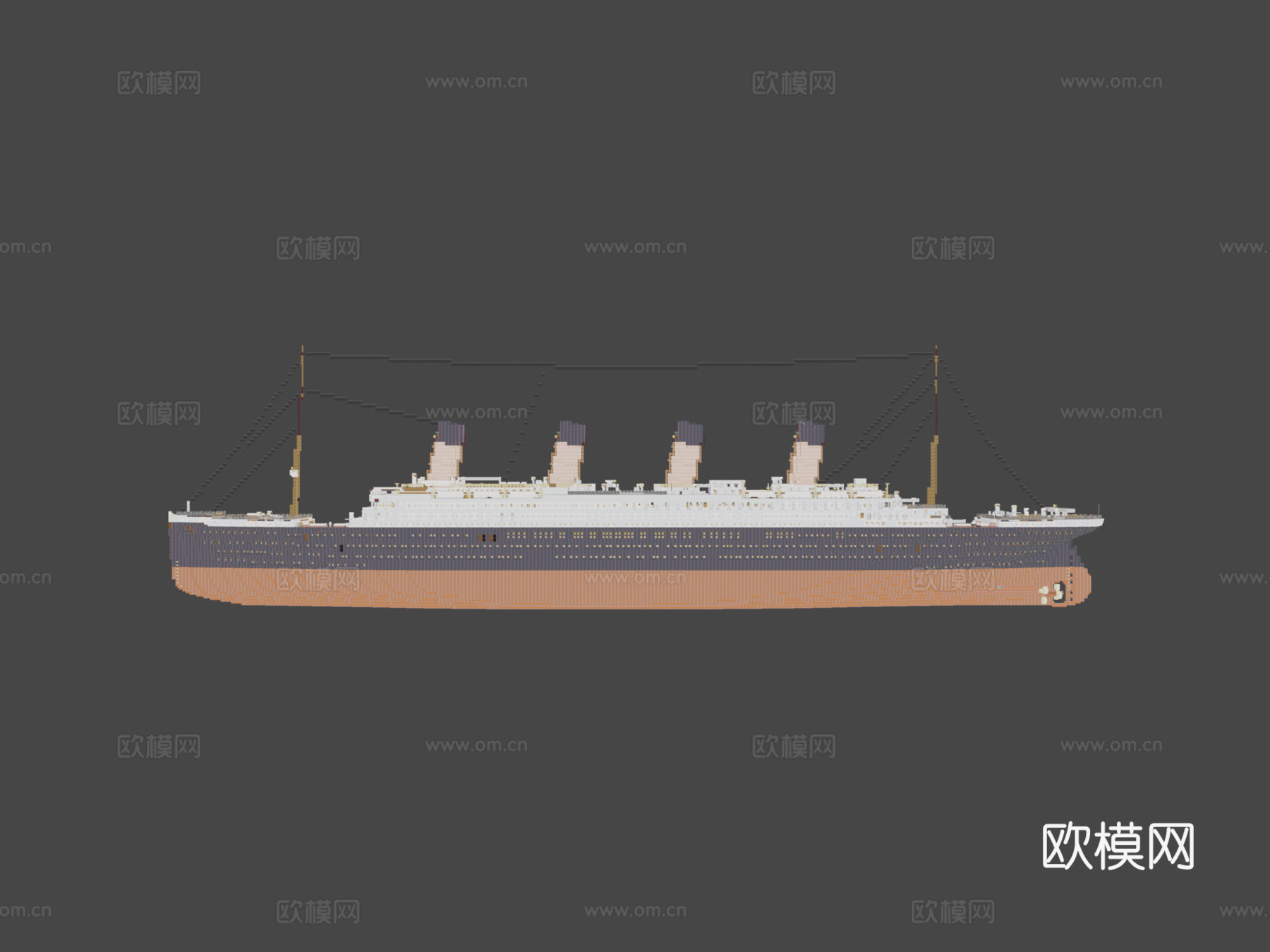 我的世界 RMS 泰坦尼克号 1 13d模型下载（渲染图7）