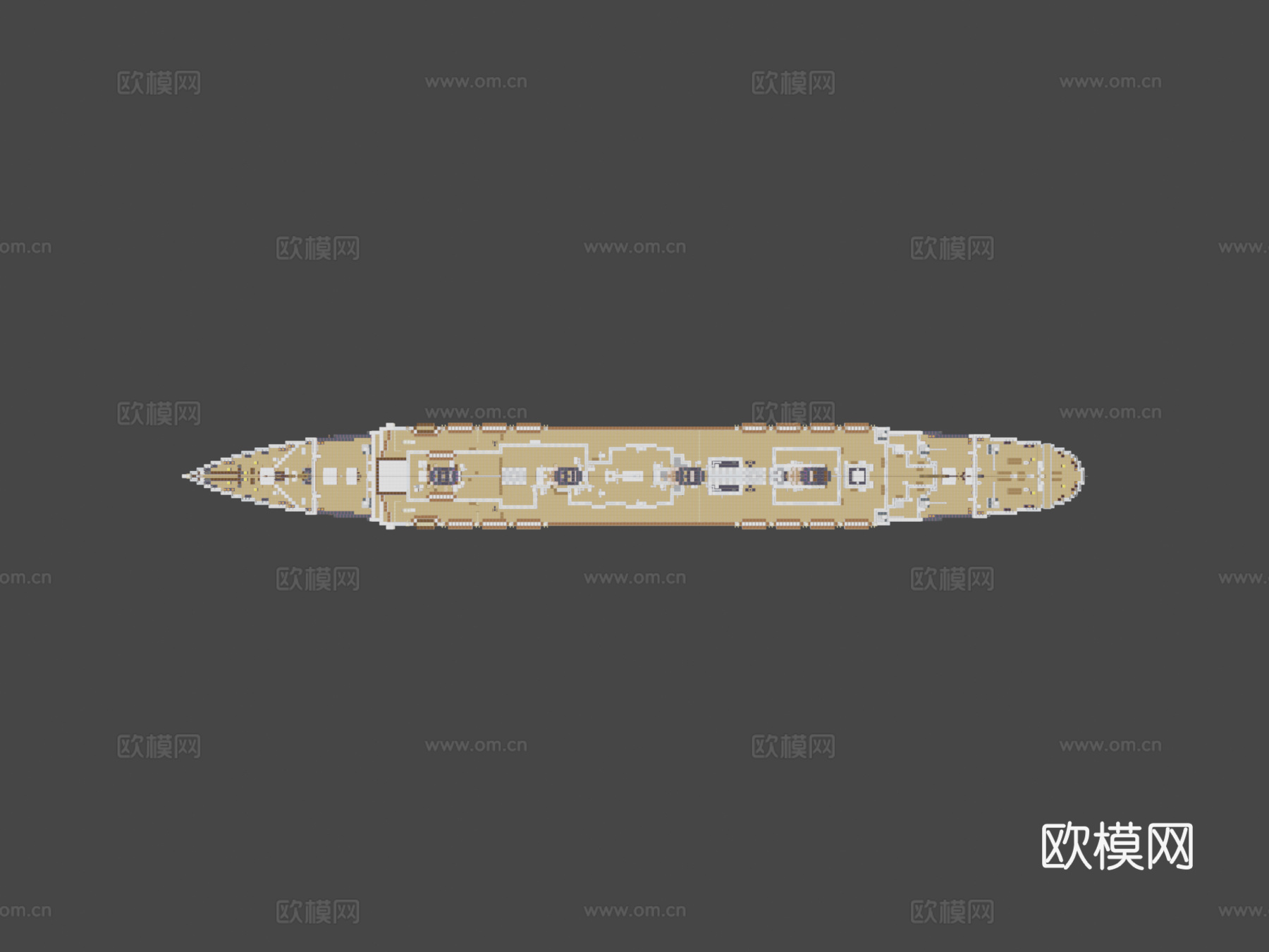 我的世界 RMS 泰坦尼克号 1 13d模型下载（渲染图6）